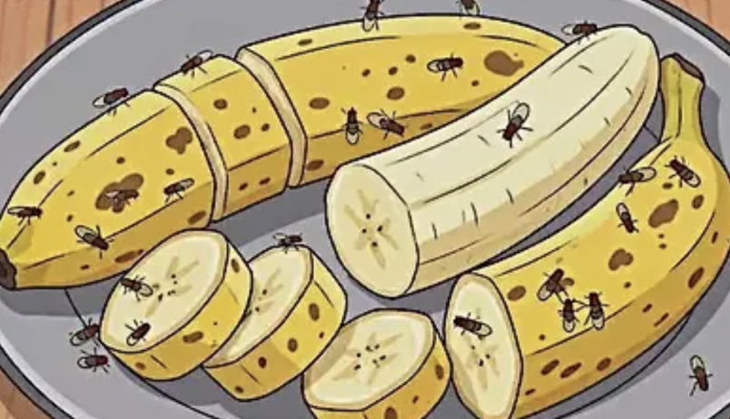Insectos cerca de alimentos